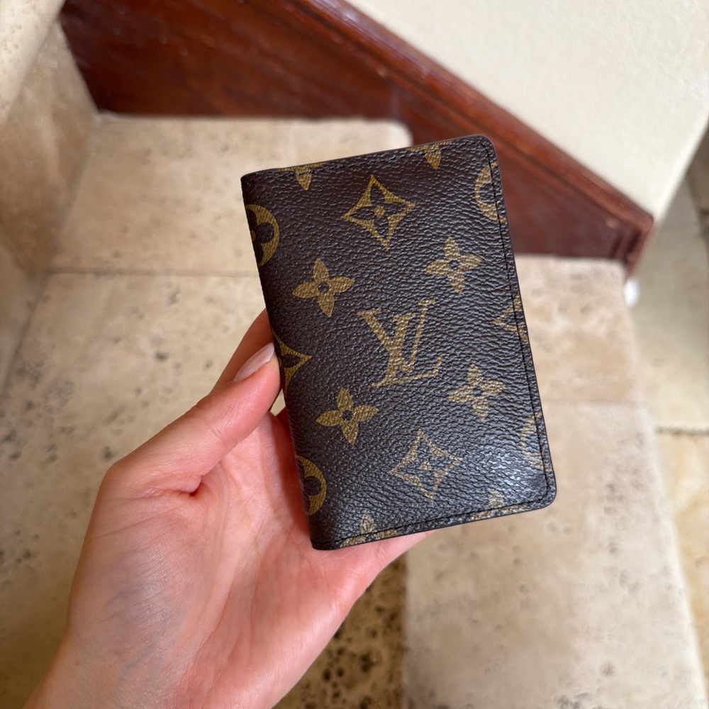 Louis Vuitton Black and Gold Monogram Card Holder